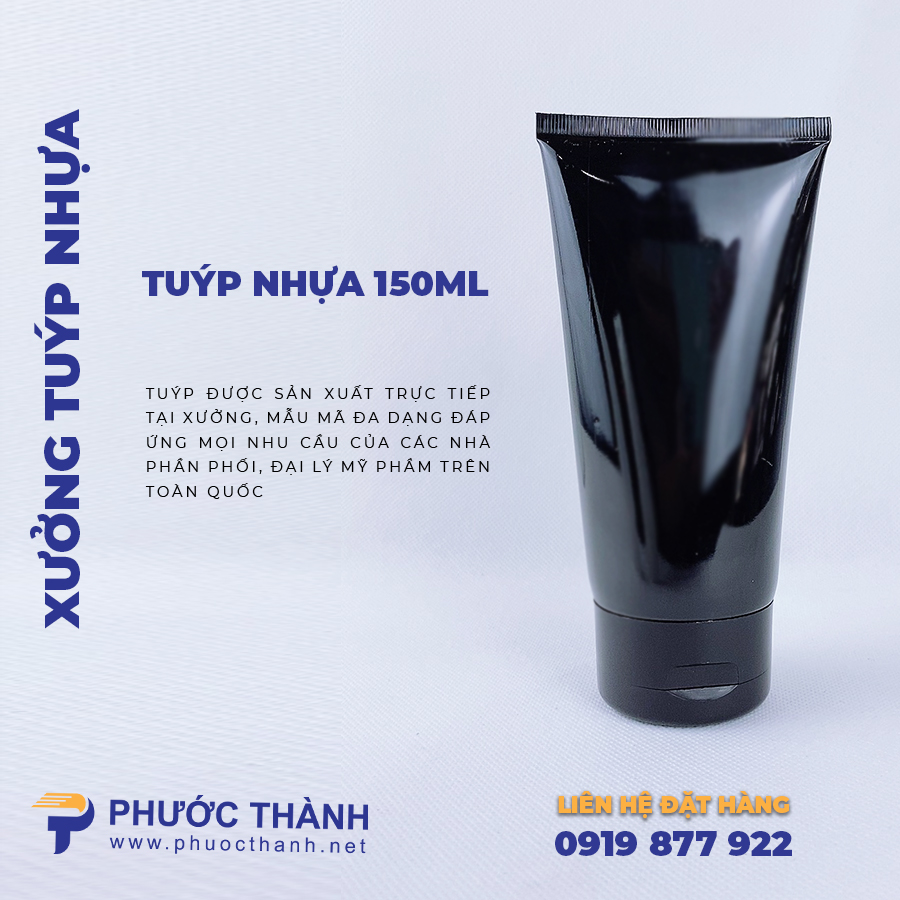 san-xuat-tuyp-nhua-my-pham-150ml-den-bong